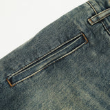 Washed Denim Straight-leg Trousers Men